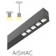 Επίτοιχο ή Κρεμαστό LED Γραμμικό Φωτιστικό AISHAC Με 2 Σημεία Φωτισμού 1140mm ενιαίος φωτισμός 120° και 380mm συγκεντρωτικός φωτισμός 23°