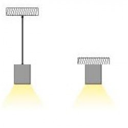 Επίτοιχο ή Κρεμαστό LED Γραμμικό Φωτιστικό MARLO Με 2 Σημεία Φωτισμού ενιαίος φωτισμός 120° και Θέσεις για Σπότ Ράγας