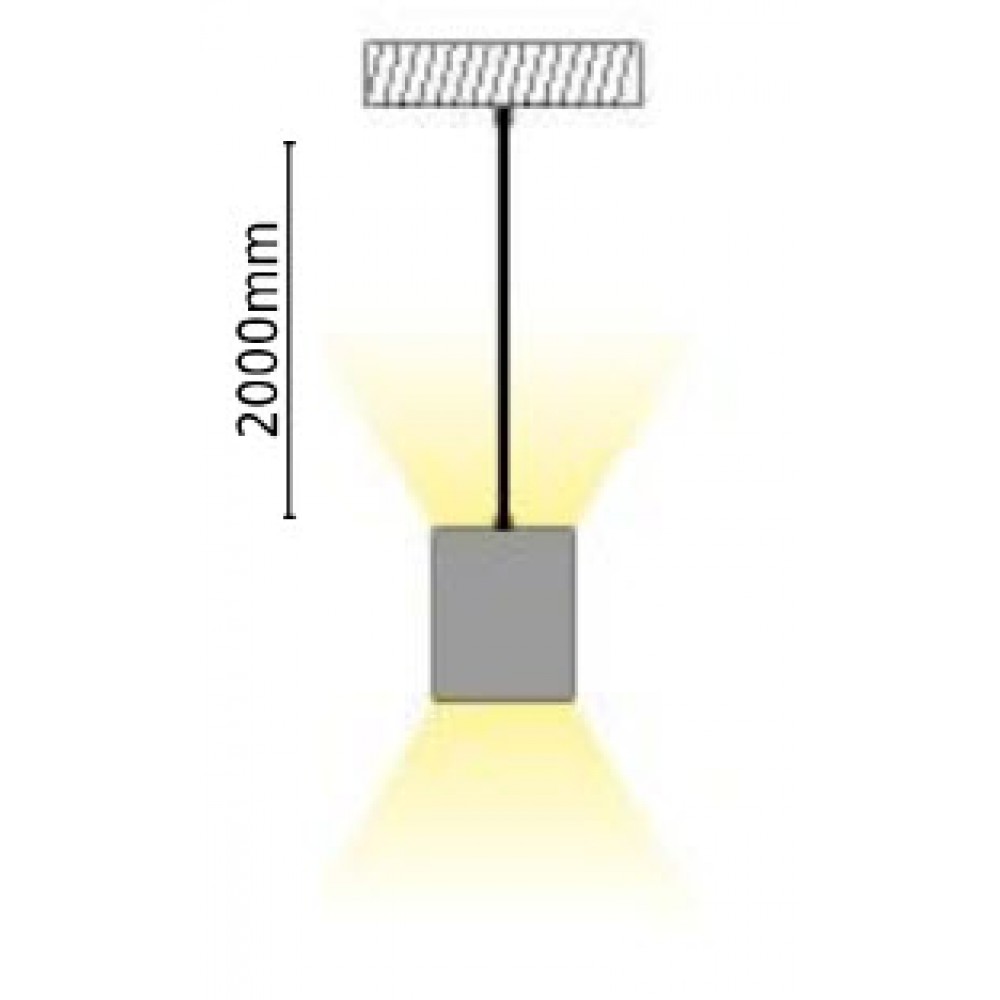 LED Γραμμικό Κρεμαστό Φωτιστικό Σειρά YORK Φωτισμός Πανω και Κάτω  Σε 2 Σχήματα , Στρογγυλό (Circular) και S (Σιγμοειδές)