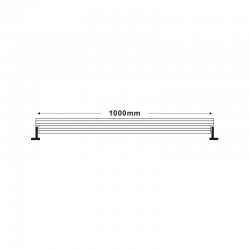 LED WALLWASHER 36W, 2880lm, 4000K,  15° x 60°, 1m, IP66, 3 years warranty with fast connectors ACA