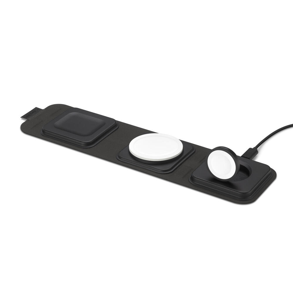 Mophie 3-in-1 Snap+ Travel Charger with Snap Adapter Μαγνητικός πολυφορτιστής ταξιδίου ισχύος 15W σε χρώμα μαύρο/γκρι
