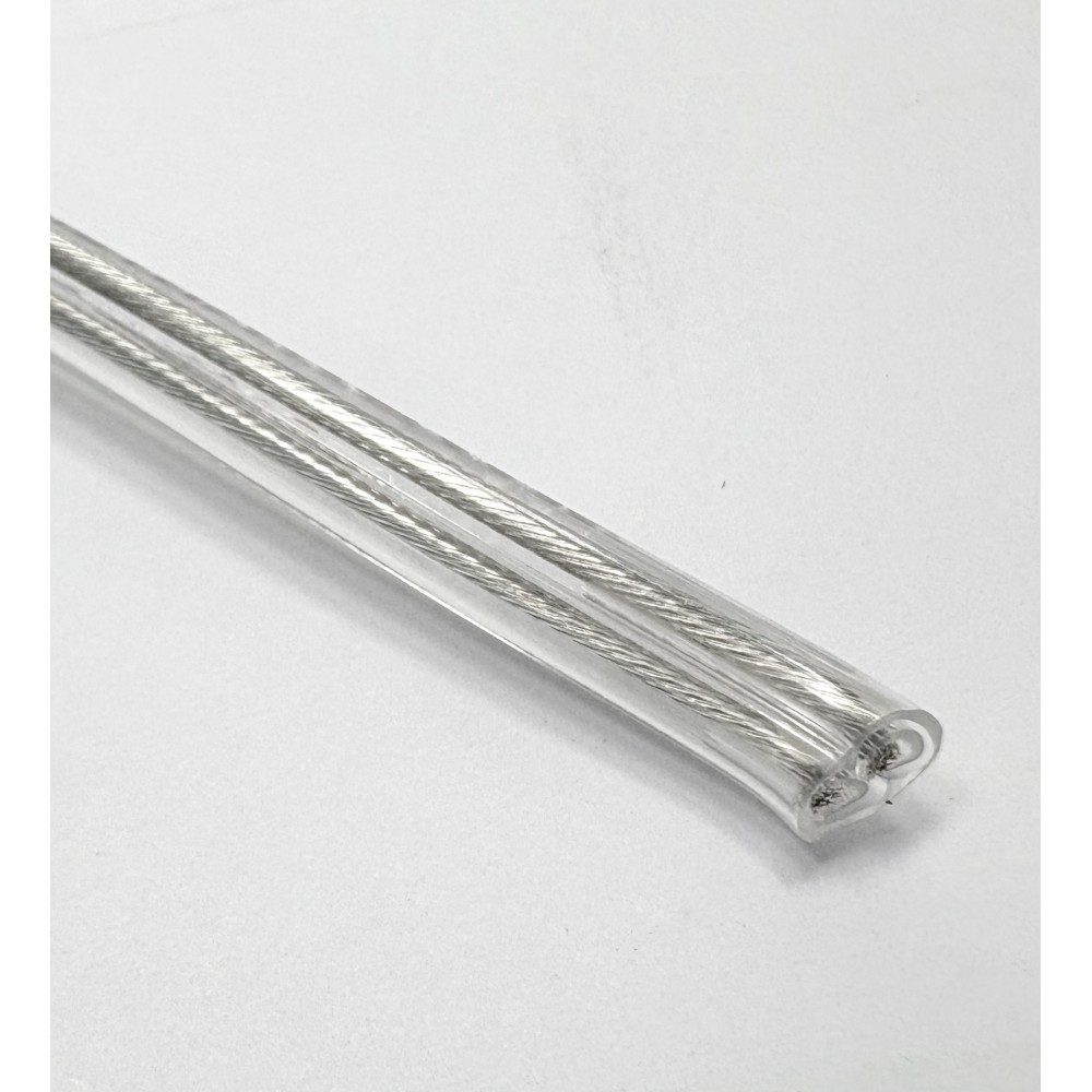 Καλώδιο Οβάλ PVC Διπλής Επένδυσης H03VVH2-F 2x0.75 Διάφανο 