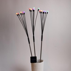 ΣΕΙΡΑ ΜΕ 3 ΣΕΤ ΛΕΥΚΕΣ ΜΠΑΛΙΤΣΕΣ ΚΑΙ 6 ΚΛΑΔΙΑ ΑΝΑ ΣΕΤ, ΗΛΙΑΚΟ ΣΥΛΛΕΚΤΗ ΜΕ ΑΙΣΘΗΤΗΡΑ ΦΩΤΟΣ, 18 ΧΡΩΜΑΤΙΣΤΑ LED IP44