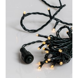 100Led Λαμπάκια 5mm Σταθερά Με Επέκταση Με Pvc Καλώδιο Και Σούκο Μπρίζα Πράσινο Καλώδιο/Θερμό Λαμπάκι (10cm Απόσταση) 10 Μέτρα (Kelvin: 2.500 - 3.000)