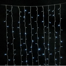 740Led Σταθερή Συμμετρική Κουρτίνα Ip44 Με Επέκταση 400 x 330(H)cm,Διάφανο Καλώδιο/Λευκό Λαμπάκι , (Kelvin: 6.000 - 10.000)