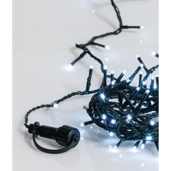 1000 Led Λαμπάκια Σταθερά Επεκτεινόμενα,Πράσινο Καλώδιο/Λευκό Λαμπάκι 50 Μέτρα Με Καρούλι Αποθήκευσης 