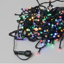 300 Led Λαμπάκια Milky Buld Με Πρόγραμμα Και Επέκταση, Πράσινο Καλώδιο/Πολύχρωμο Λαμπάκι 15 Μέτρα