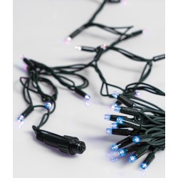 100Led Rubber Λαμπάκια Σταθερά Επεκτεινόμενα Με Πράσινο Καλώδιο/Μπλέ Λαμπάκι ,Ip65 Στεγανό,(10cm Απόσταση) 10 Μέτρα