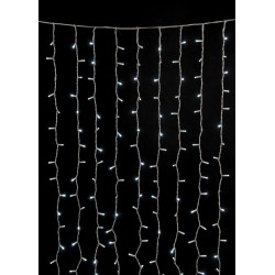 200Led Σταθερή Βροχή Rubber Με Επέκταση Ip65 Και Μπρίζα Σούκο 200 x 100(h)cm,Λευκό Καλώδιο/ Λευκό Λαμπάκι (Kelvin: 6.000 - 10.000)