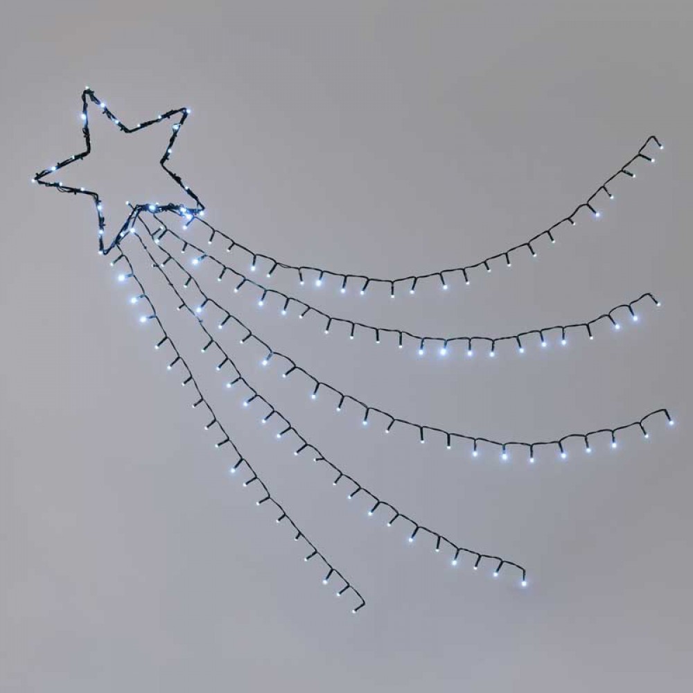 SHOOTING STAR, 5 ROWS Αστέρι Ψυχρό Με Ουρά Με 8 Προγράμματα 150 LED IP44 - ACA Christmas