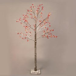 SNOW RED BERRY TREE LARGE Δεντράκι 180CM 96 LED IP44 - ACA Christmas