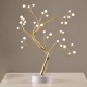 TREE WITH BALL LIGHTS Επαναφορτιζόμενο Δενδράκι Χρυσό με Άνθη 120CM 36 LED IP20 - ACA Christmas