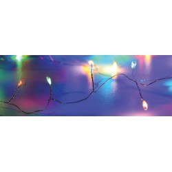Fairy Lights 50 CLUSTER LED Λαμπάκια Μπαταρίας Σε Σειρά , Ασημί Καλώδιο Χαλκού, RGBY 3xAA 2.5m 3W IP20 - ACA Christmas