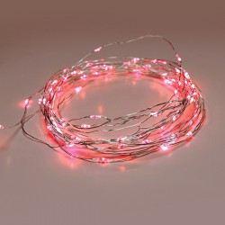 Fairy Lights 100 LED Λαμπάκια σε Σειρά Ρεύματος , Ασημί Καλώδιο Χαλκού Και 8 Προγράμματα, Κόκκινο 10m+3m 1,8W IP44 - ACA Christmas