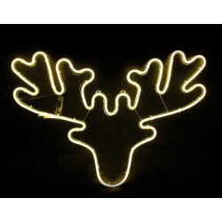 REINDEER HEAD Τάρανδος Θερμό NEON LED 3m 300 LED IP44 - ACA Christmas