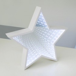 PLASTIC 3D MIRROR STAR Αστέρι Ψυχρό Μπαταρίας 59 LED 3xAA IP20 - ACA Christmas