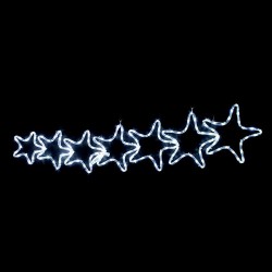 7 STARS Φωτοσωλήνας Αστέρια Ψυχρά 144 LED Flash IP44 - ACA Christmas