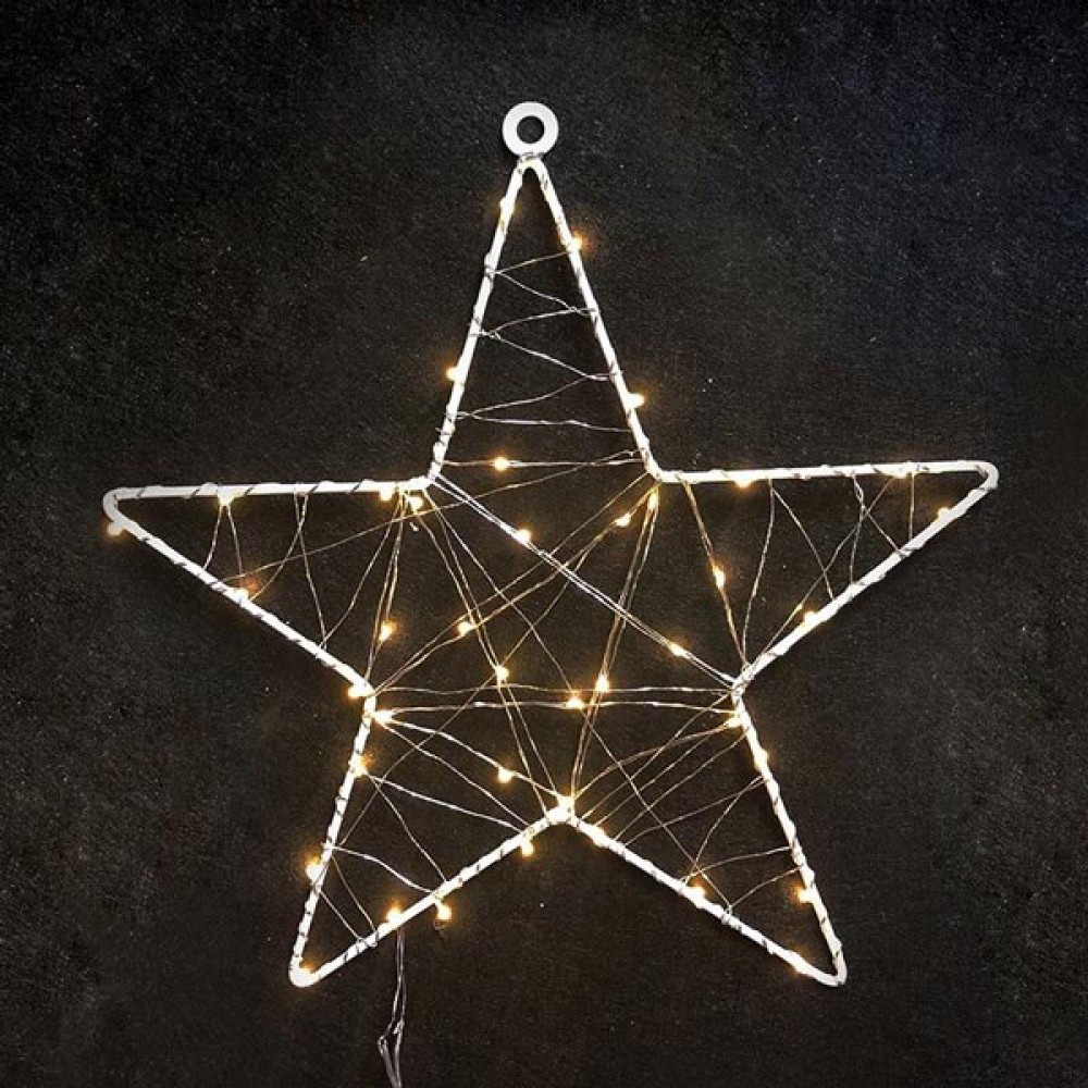 1D Copper Wire Metal Motifs Αστέρι Θερμό 40 mini LED  IP44 - ACA Christmas