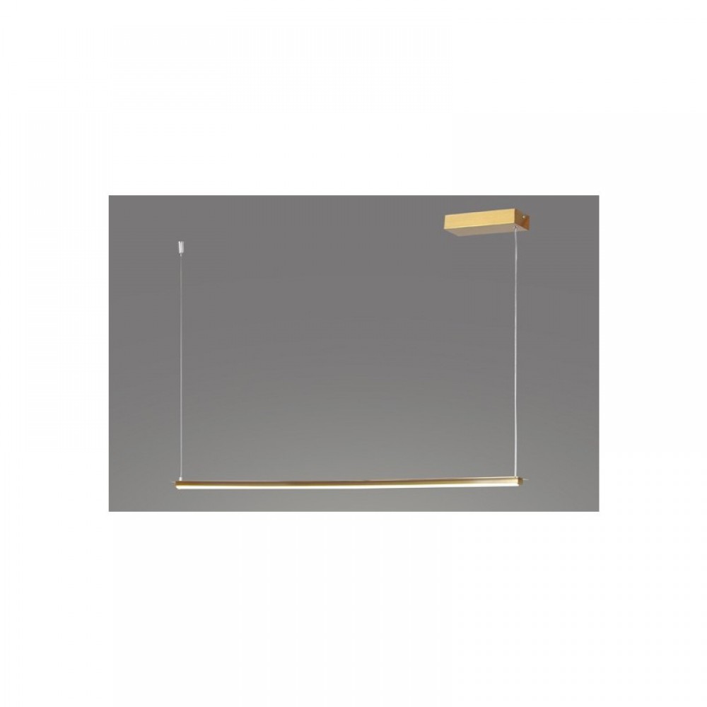 LED Κρεμαστό Φωτιστικό Γραμμικό Αλουμινίου Σε Σατινέ Ορείχαλκο 20W 100cm ATLANTIS - ACA Decor