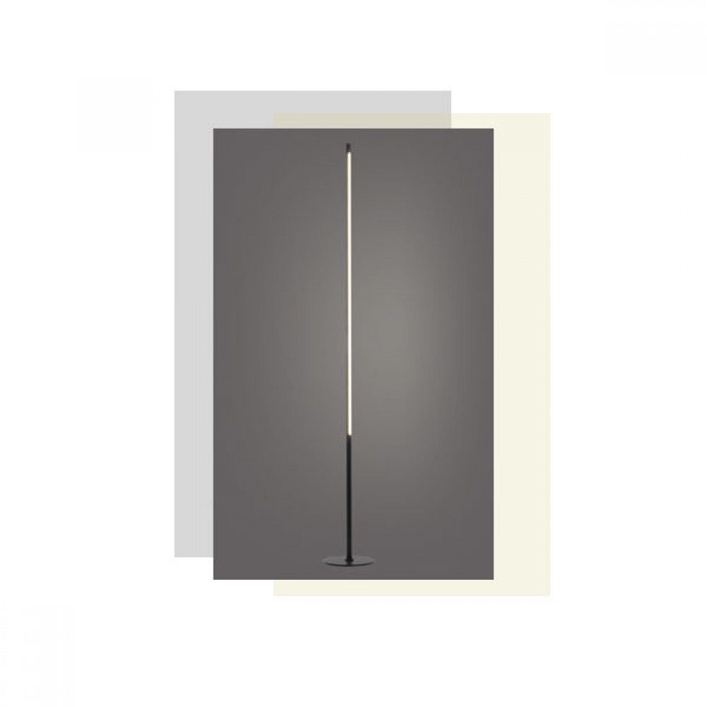 LED Φωτιστικό Δαπέδου Αλουμινίου Με Touch Dimmer Μαύρο 18W 1440lm AVENUE - ACA Decor