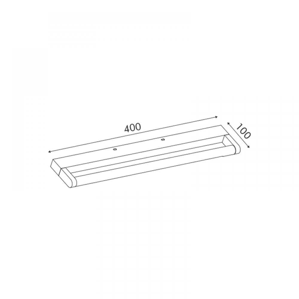 ΕΠΙΤΟΙΧΟ Φ/Σ LED 6W 380LM 4000K ΜΑΥΡΟ ΑΛΟΥΜΙΝΙΟ 400Χ100Χ25ΜΜ BATI ACA