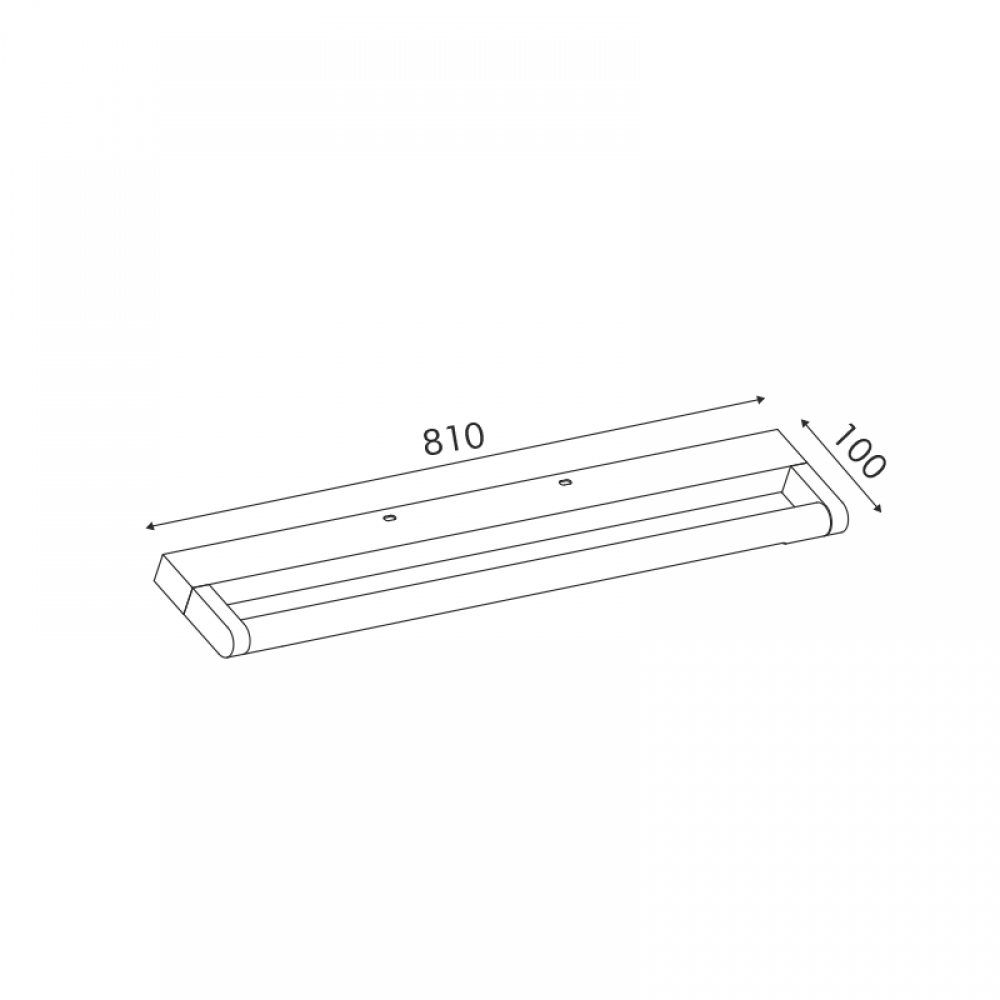 ΕΠΙΤΟΙΧΟ Φ/Σ LED 15W 975LM 4000K ΜΑΥΡΟ ΑΛΟΥΜΙΝΙΟ 810Χ100Χ25ΜΜ BATI ACA