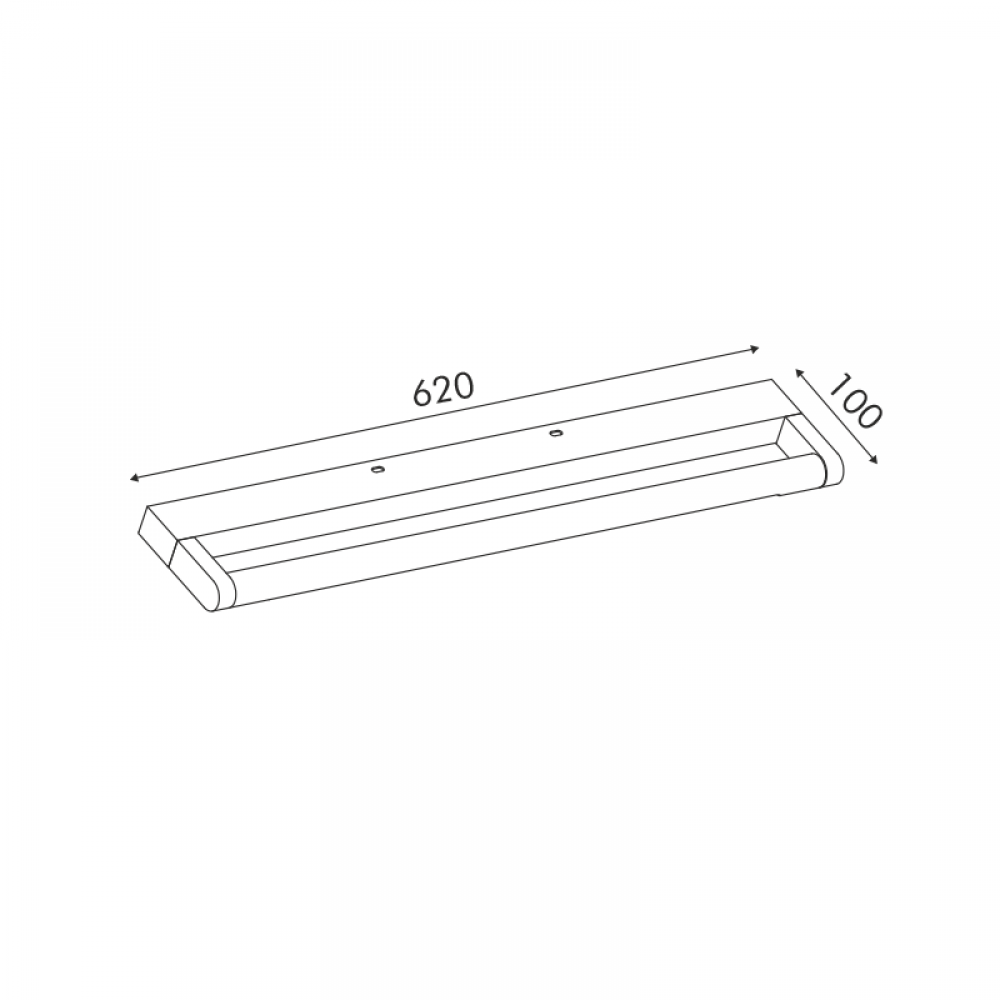 ΕΠΙΤΟΙΧΟ Φ/Σ LED 12W 780LM 3000K ΧΡΩΜΙΟ ΑΛΟΥΜΙΝΙΟ 620Χ100Χ25ΜΜ BATI