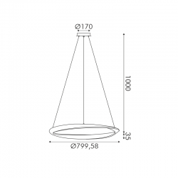 ΚΡΕΜΑΣΤΟ Φ/Σ LED 42W 3300LM CCT IP20 ΛΕΥΚΟ ΜΕΤΑΛΛΙΚΟ + ΑΚΡΥΛΙΚΟ ACA