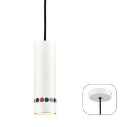 Κρεμαστό Φωτιστικό Μεταλλικό Λευκό 1xGU10 BUTTONS - Aca Decor