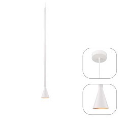 Κρεμαστό Φωτιστικό Μεταλλικό Λευκό 1xGU10 CLOUZOT - Aca Decor