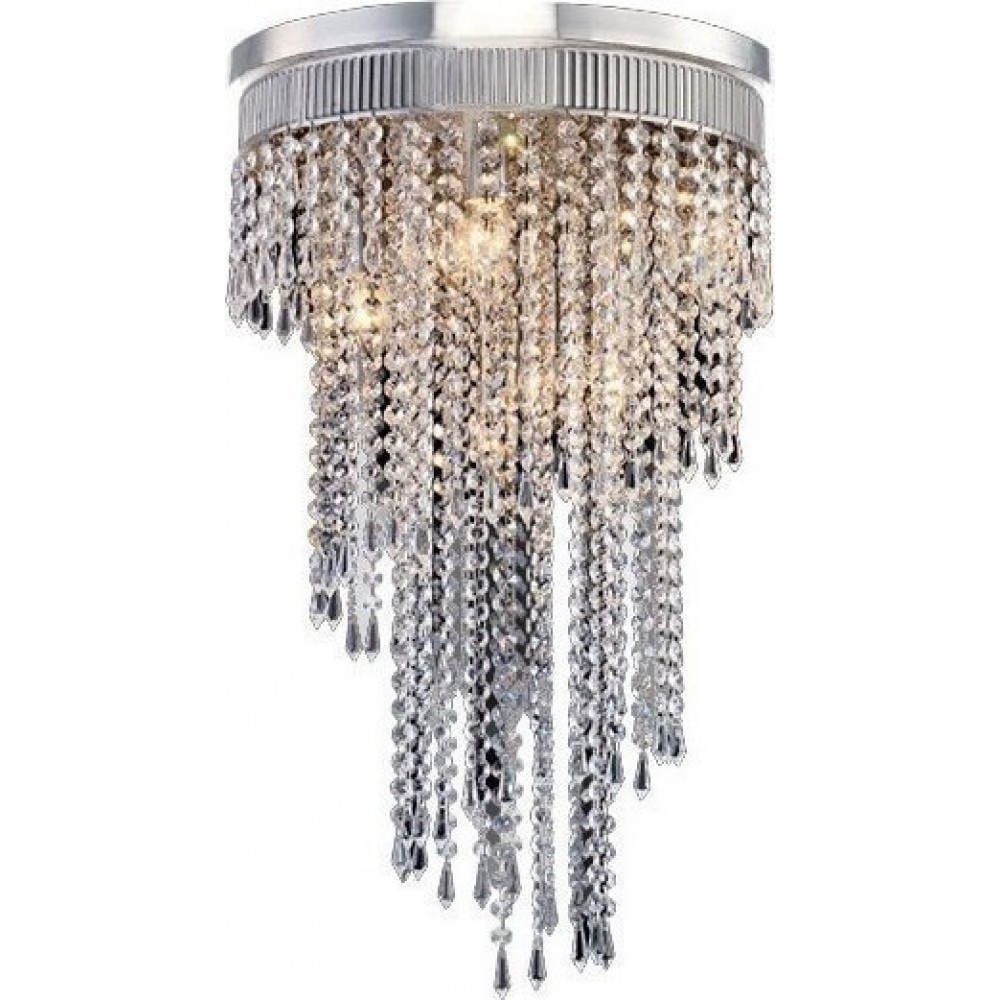 Πλαφονιέρα Με Κρύσταλλα Επτάφωτη Φ40cm 7x E14 ACA DECOR