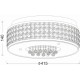 Πλαφονιέρα Μεταλλική Με Κρύσταλλα Φ41,5cm 5x G9 ACA DECOR