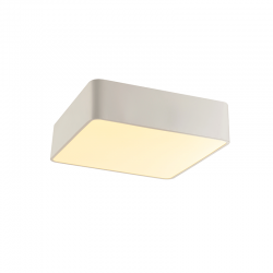 LED Πλαφονιέρα Μεταλλική Τετράγωνη Σε Λευκό Χρώμα 48x48cm 40W Osram Chip EMERY - ACA Decor