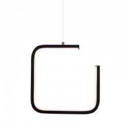 LED Κρεμαστό Φωτιστικό Τετράγωνο Μεταλλικό Σε Λευκό Ή Μαύρο Χρώμα 8W 22x22cm EUCLID - ACA Decor