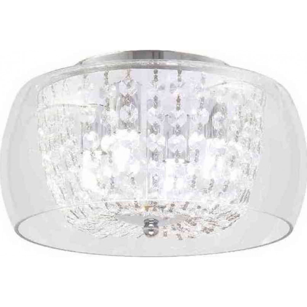Πλαφονιέρα Με Γυαλί Και Κρύσταλλα Φ40cm 6x G9 ACA DECOR