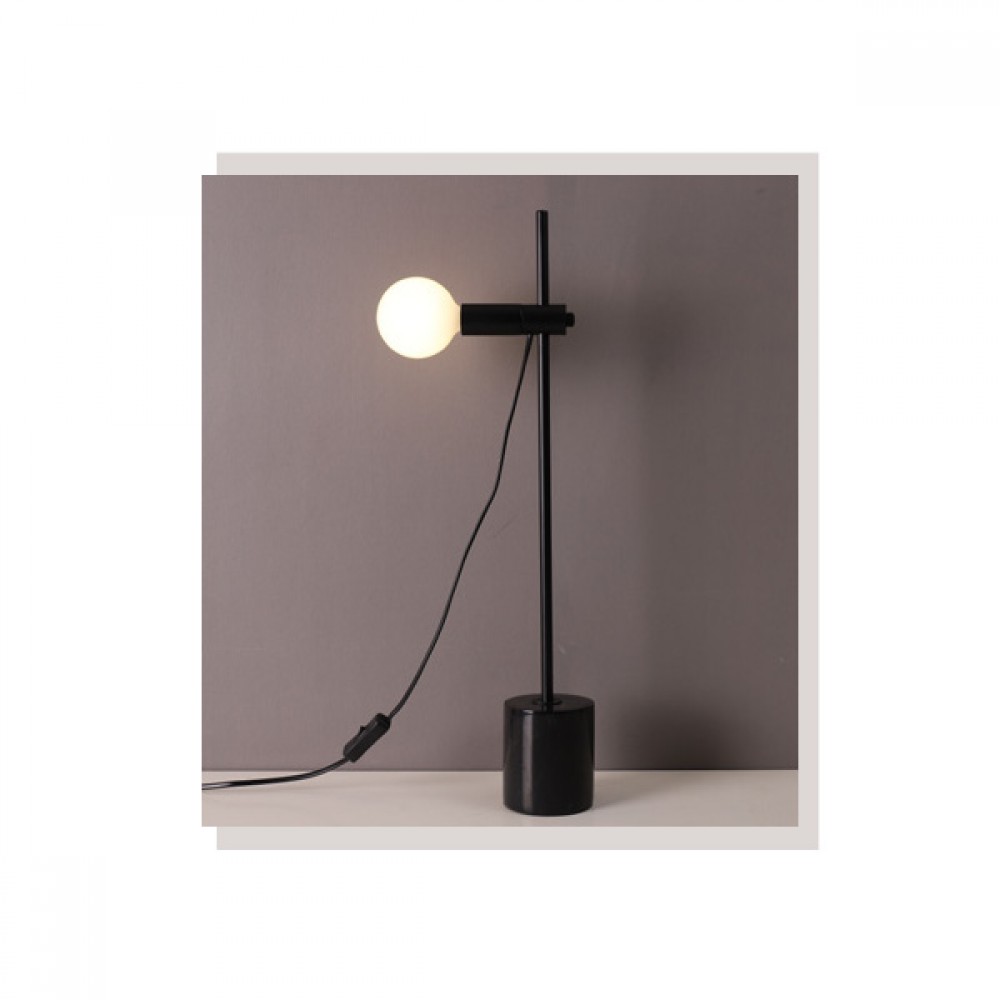 Επιτραπέζιο Φωτιστικό Με Κινούμενη Κεφαλή Και Μαρμάρινη Βάση 1xE14 HERA - ACA Decor