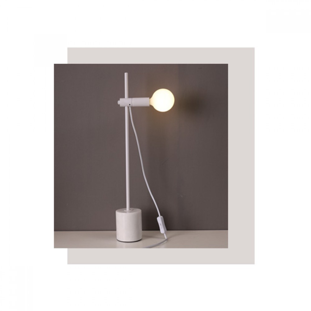 Επιτραπέζιο Φωτιστικό Με Κινούμενη Κεφαλή Και Μαρμάρινη Βάση 1xE14 HERA - ACA Decor