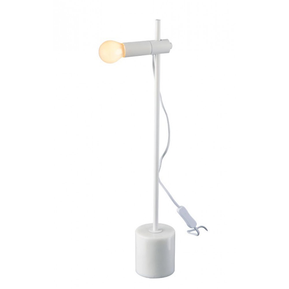 Επιτραπέζιο Φωτιστικό Με Κινούμενη Κεφαλή Και Μαρμάρινη Βάση 1xE14 HERA - ACA Decor