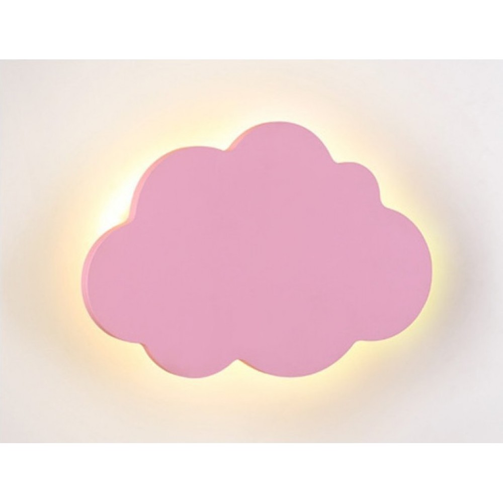 LED Παιδικό Φωτιστικό Επιτοίχιο Συννεφάκι Ροζ 9W 720lm HOLMA - Aca Decor