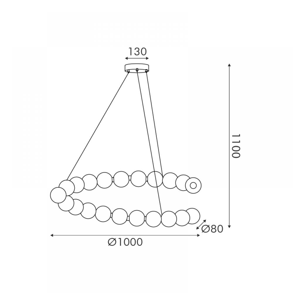 ΚΡΕΜΑΣΤΟ Φ/Σ LED 40W 3000LM 3000K IP20 ΧΡΥΣΟ ΑΛΟΥΜΙΝΙΟ + ΑΚΡΥΛΙΚΟ ACA