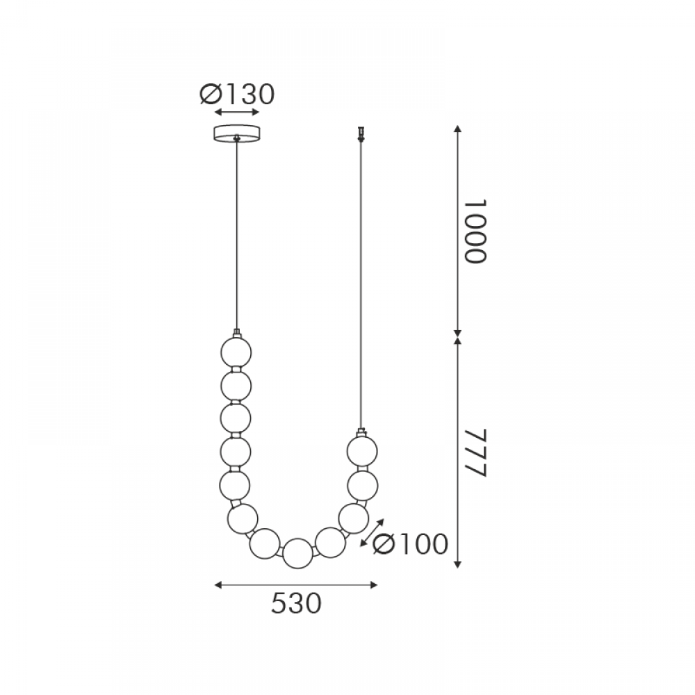 ΚΡΕΜΑΣΤΟ Φ/Σ LED 18W 1350LM IP20  ΧΡΥΣΟ ΑΛΟΥΜΙΝΙΟ + ΑΚΡΥΛΙΚΟ ACA