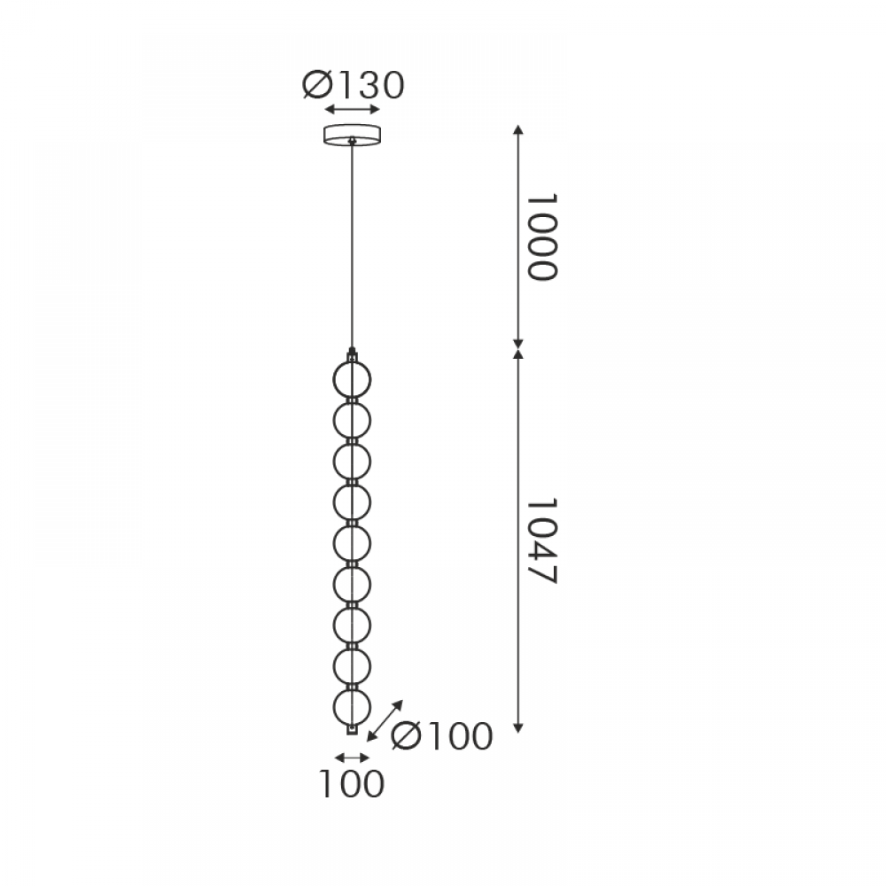 ΚΡΕΜΑΣΤΟ Φ/Σ  LED 14W 1050LM 3000K IP20 ΧΡΥΣΟ ΑΛΟΥΜΙΝΙΟ + ΑΚΡΥΛΙΚΟ ACA