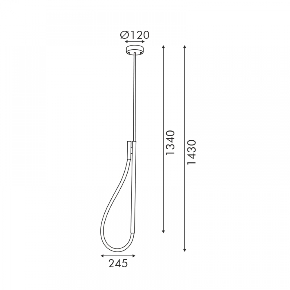 ΚΡΕΜΑΣΤΟ Φ/Σ LED 12W 3000K 536LM MALPO ΜΕΤΑΛΛΙΚΟ + ΣΙΛΙΚΟΝΗ IP20 L18.5*H150 ACA