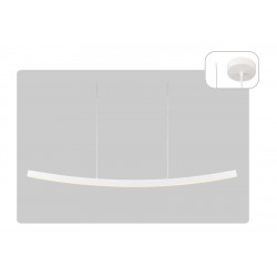 LED Κρεμαστό Φωτιστικό Αλουμίνιο Λευκό 20W NAAVA - Aca Decor