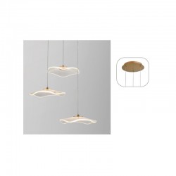 LED Κρεμαστό Φωτιστικό Μεταλλικό Ορείχαλκο 15W NINFEA - Aca Decor