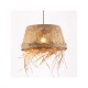 Κρεμαστό Φωτιστικό Από GRASS RATTAN 1x E27 ANDROS - Aca Decor