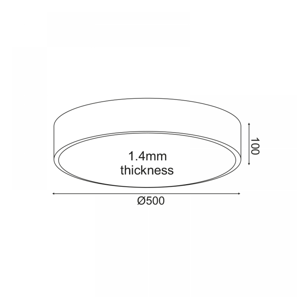 LED Πλαφονιέρα Μεταλλική Σε Λευκό Χρώμα Ø75cm 60W Osram Chip OPTIMUS - ACA Decor