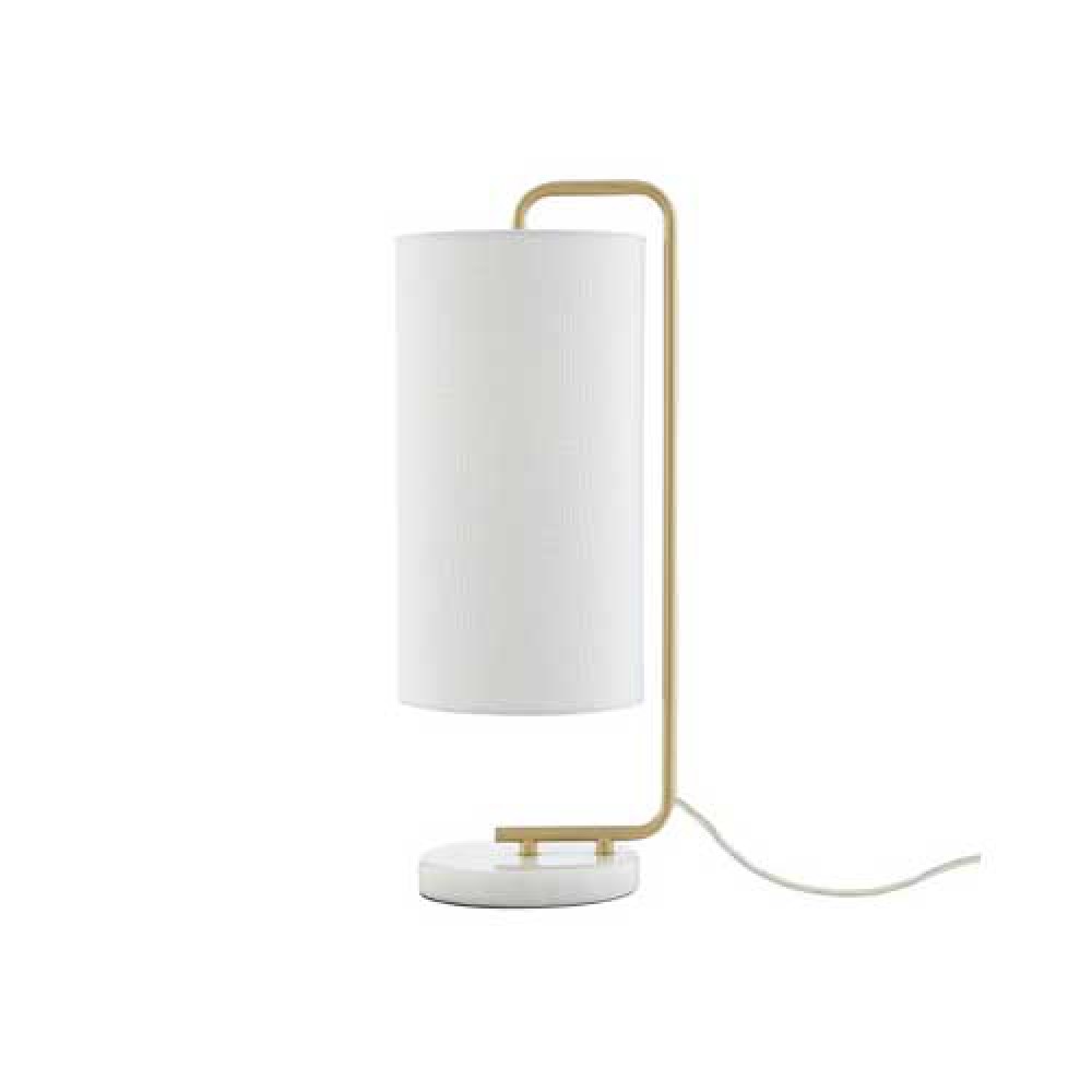 Πορτατίφ Χρυσό Μεταλλικό Με Λευκό Υφασμάτινο Καπέλο 1xE27 OSAKA - Aca Decor