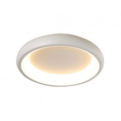 LED Πλαφονιέρα Μεταλλική Σε Λευκό Χρώμα 34W Ø41cm - ACA Decor