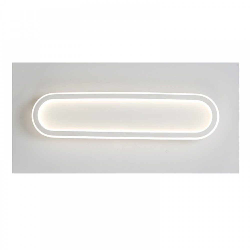 LED Φωτιστικό Οροφής Μεταλλικό Λευκό 36W SOLO - Aca Decor
